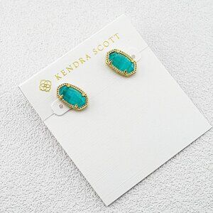 Kendra Scott Teal Crystal Stud Earrings